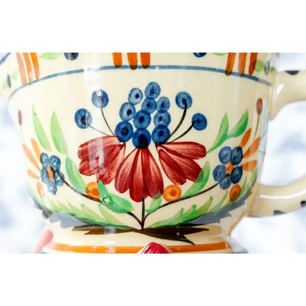 VTG Japan Fruit Floral Reamer Juicer Citrus Press Cottage Farm Retro Brunch
